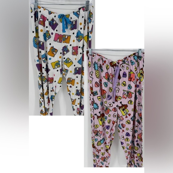 Women's Plus Size Pajama Pants Spongebob and MTV Graphics Size 2XL - Picture 1 of 15